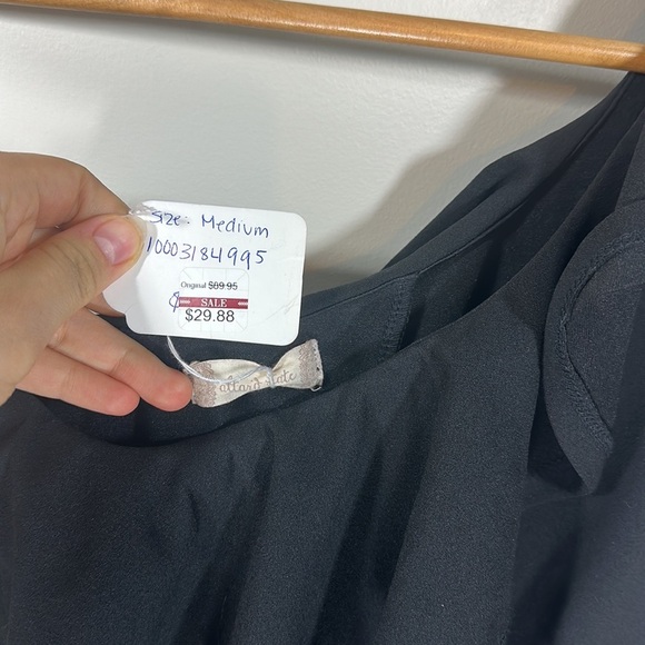 NWT Altar'd State One Shoulder Black Ruffle Jumpsuit Medium One Piece Romper - Picture 8 of 9